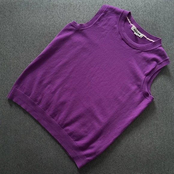 Boden Purple Knit Sleeveless Top Medium - Picture 2 of 6